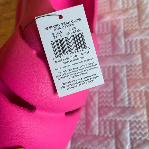 UGG Bright Pink Slip-On Sandals - Picture 2 of 4